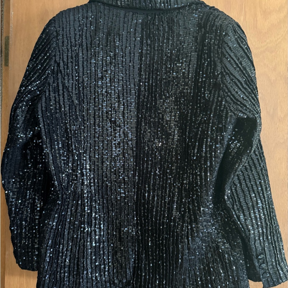 Berek Black Sequin Blazer Jacket - image 4